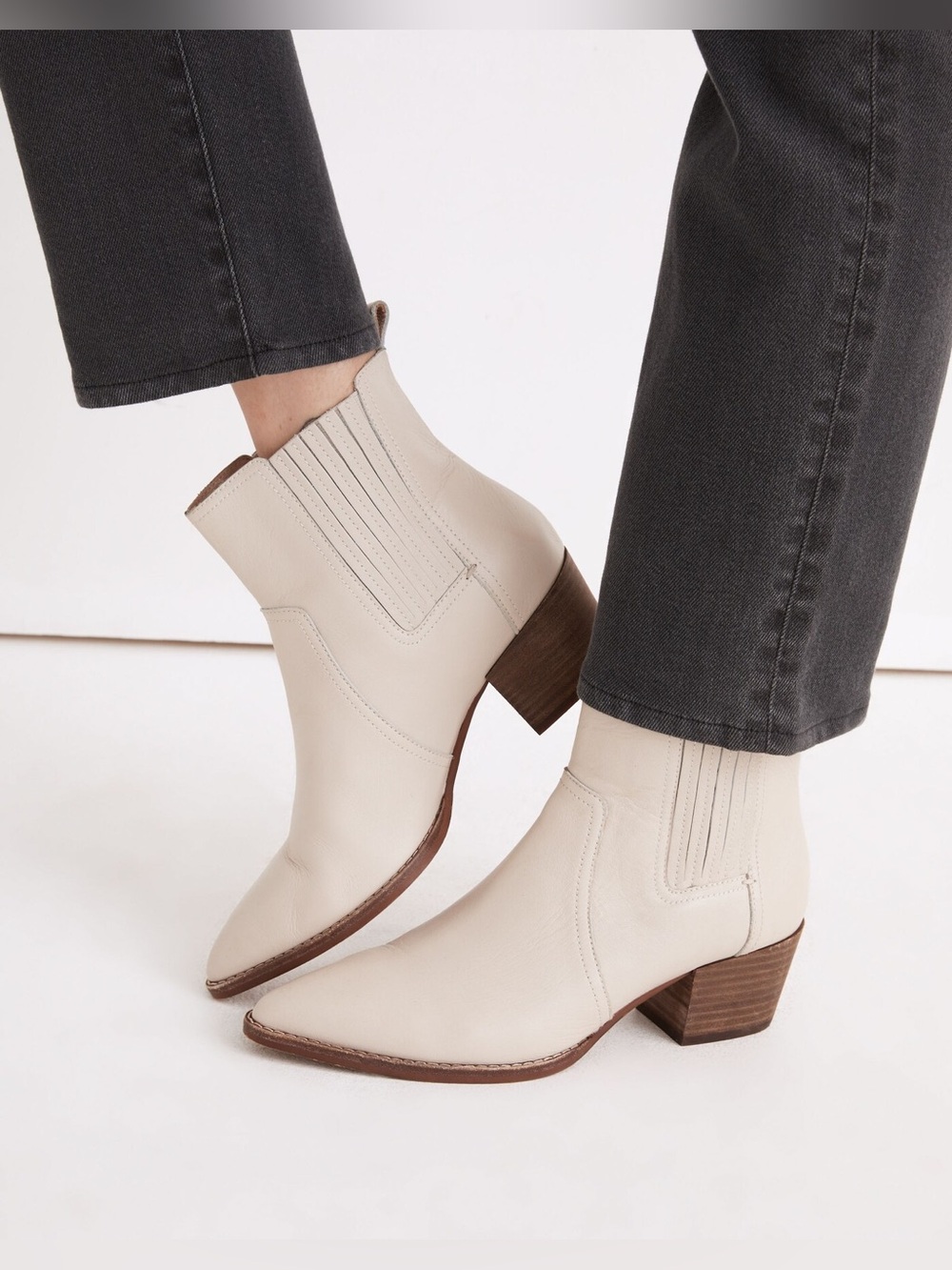Madewell The Western Ankle Boot in Leather